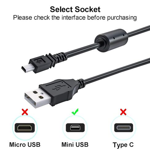 UC-E6 USB Cable for Nikon CoolPix B500 L330 L340 L620 L820 P500 S01 S3000 S3100 S6000 S6300 S8100, UC-E6 Cable Compatible with Nikon D3200 D3300 D3400 D5000 D5200 D5300 D5500 D7100 D7200 Camera, 4.9ft in Kuwait