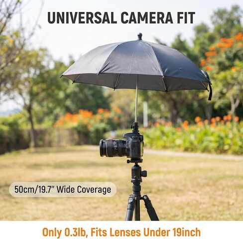 DSLR Mirrorless Camera Hot Shoe Umbrella Rain Cover Protector Sunshade (Black) in Kuwait