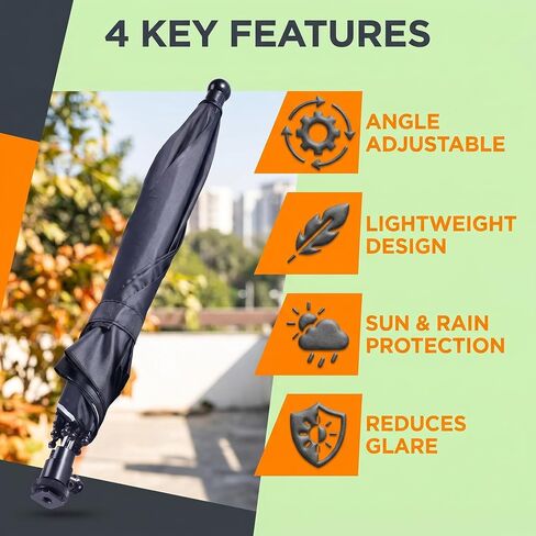DSLR Mirrorless Camera Hot Shoe Umbrella Rain Cover Protector Sunshade (Black) in Kuwait