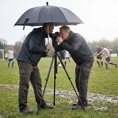 DSLR Mirrorless Camera Hot Shoe Umbrella Rain Cover Protector Sunshade (Black) in Kuwait