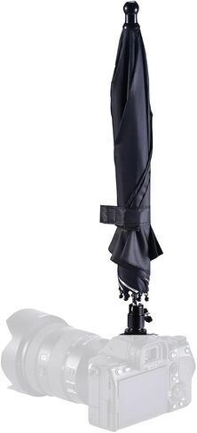 DSLR Mirrorless Camera Hot Shoe Umbrella Rain Cover Protector Sunshade (Black) in Kuwait