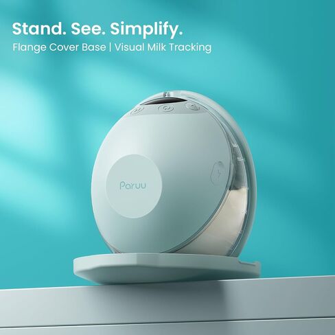 Paruu P20 Electric Breast Pump Hands Free, 4 Modes & 12 Levels Suction with 19/21/24mm Double-Sealed Flange/Insert, Wearable & Portable, Visual Design of Time and Milk Volume (2 Pack, Light Green) in Kuwait