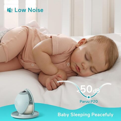 Paruu P20 Electric Breast Pump Hands Free, 4 Modes & 12 Levels Suction with 19/21/24mm Double-Sealed Flange/Insert, Wearable & Portable, Visual Design of Time and Milk Volume (2 Pack, Light Green) in Kuwait