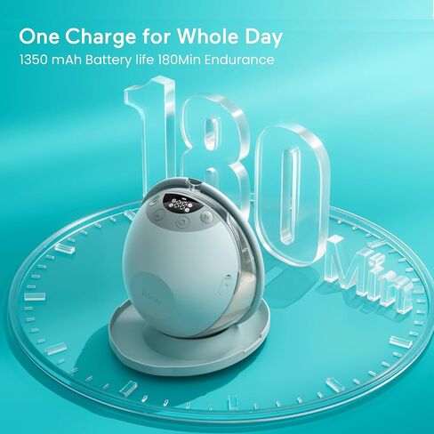 Paruu P20 Electric Breast Pump Hands Free, 4 Modes & 12 Levels Suction with 19/21/24mm Double-Sealed Flange/Insert, Wearable & Portable, Visual Design of Time and Milk Volume (2 Pack, Light Green) in Kuwait