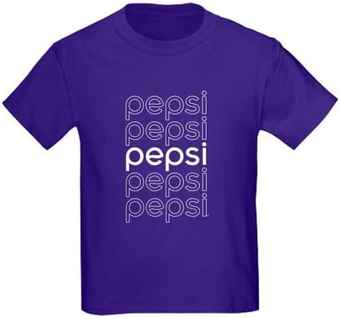 CafePress Pepsi Outline Fade Kids T Shirt Kids Dark Cotton T-Shirt in Kuwait