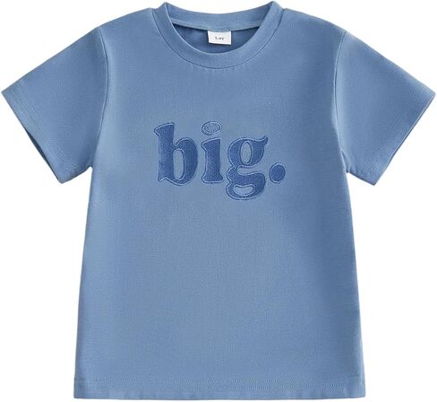 Sibling Matching Outfits Big Middle Little Embroidery Sibling Shirts Brother and Sister Matching Outfit in Kuwait