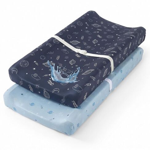 Waterproof Changing Pad Cover 2 Pack Ultra Soft Changing Table Sheets for Girl Boy Diaper Changing Pad Sheet in Kuwait
