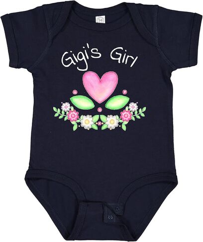inktastic Gigi's Girl- Heart Flowers Baby Bodysuit in Kuwait