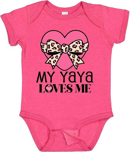 inktastic Yaya Loves Me Girls Valentine Grandchild Baby Bodysuit in Kuwait