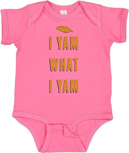 inktastic Thanksgiving I Yam What I Yam Funny Baby Bodysuit in Kuwait