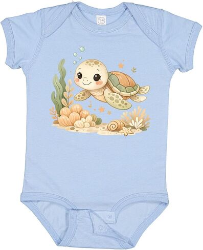 inktastic Cute Sea Turtle Ocean Animal Baby Bodysuit in Kuwait