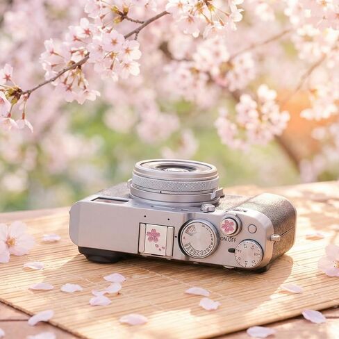 Camera Cherry Blossom Metal Hot Shoe Cover Shutter Button for Fujifilm X100VI X-E3 X-E5 X-T5 X-T30III for Nikon for Leica (Set) in Kuwait