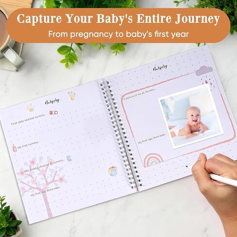New Mom Gifts, 13Pcs Baby Shower Gifts for First Time Mom, Pregnancy Gifts for New Parents, Gender Reveal Gifts for Expecting Mom and Dad, New Mom Care Package, New Baby Gift Basket, Baby Memory Book in Kuwait