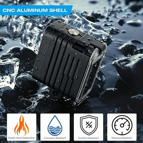164ft Aluminum Waterproof Dive Light for GoPro Hero 13 12 11 10 9, 450LM Underwater LED Video Light with Dual Twin Mount for DJI Osmo Action 6 5 4 3, Ideal for Underwater Photography in Saudi Arabia