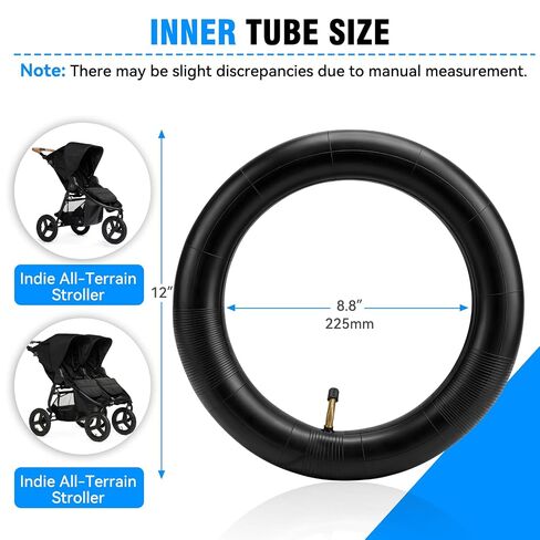 Stroller Wheel Tire Tube for Bumbleride, 12' Wheel Tube Replacement Strollers, Compatible with Models：Indie &Twin& Speed&Era（2pc） in Kuwait