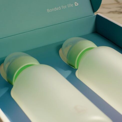 Munchkin Bond Silicone Coated Glass Baby Bottles - Anti-Colic Feeding System with Natural Feel Nipples, 8 Ounce, 2 Pack, White in Kuwait