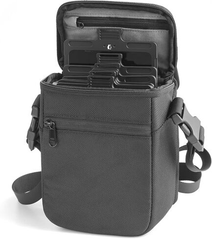 KANI 816269 Filter Case, 3.9 inches (100 mm) Wide Semi-Hard Case for Square Filters, 7 Pieces (3 x 3.9 x 5.9 inches (100 x 150 mm) x 3.9 inches (100 x 150 mm) + Holder Storage, Shoulder Strap Included in Kuwait
