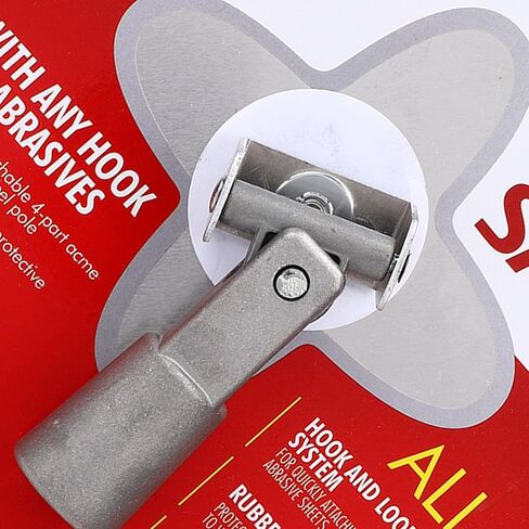 9 Inch Pole Sander with 25 Sanding Sheets 80-240 Grit, Alumina Oxide Discs, 360 Rotating Head, Adjustable Extension for Drywall Ceiling Painting Prep in Kuwait