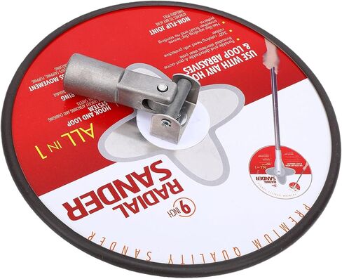 9 Inch Pole Sander with 25 Sanding Sheets 80-240 Grit, Alumina Oxide Discs, 360 Rotating Head, Adjustable Extension for Drywall Ceiling Painting Prep in Kuwait