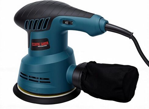 RiToEasysports Electric Sander,5 Inch Variable Speed Palm Sander with Low Vibration, Compact Sanding Tool for Woodworking DIY Projects (US Plug 110V) in Kuwait