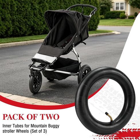 Rear Wheel Tire Tube for Mountain Buggy Swift & Breeze & Duet Double,10' Wheel Tube Replacement Strollers（3pc） in Kuwait