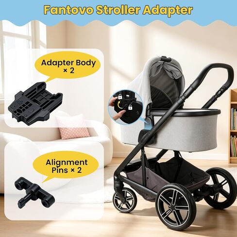 Stroller Adapter Connector for UPPAbabyV1/V2/V3 Bassinet to Nuna Mixx Next-Easy to Install, Safe and Durable Adapter to Connect Strollers and Bassinets (2-Pack) in Kuwait