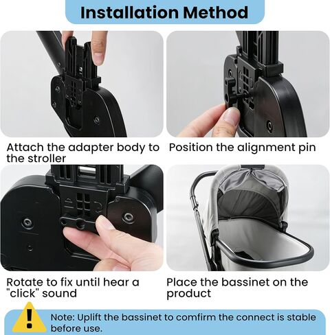 Stroller Adapter Connector for UPPAbabyV1/V2/V3 Bassinet to Nuna Mixx Next-Easy to Install, Safe and Durable Adapter to Connect Strollers and Bassinets (2-Pack) in Kuwait