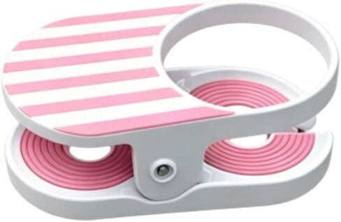 Universal Clip-On Cup Holder for Beach Chair & Desk Cute Drink Clamp | Anti-Spill Accessory for Table Pool Lounger and Cruise Fits Coffee Mugs Water Bottles & Cans (Pink) in Kuwait