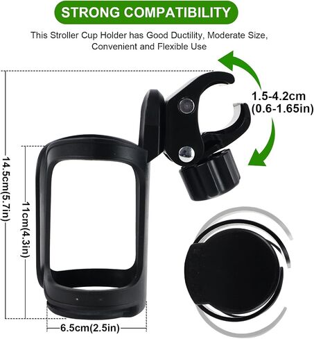 Cup Holder Kits,Boat Rail Cup Holder for Jet Ski/PWC/Pontoon, Suitable for Strollers, Bicycles, Wheelchair Carts, and Baby Walkers 2 Sets in Kuwait