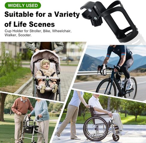 Cup Holder Kits,Boat Rail Cup Holder for Jet Ski/PWC/Pontoon, Suitable for Strollers, Bicycles, Wheelchair Carts, and Baby Walkers 2 Sets in Kuwait