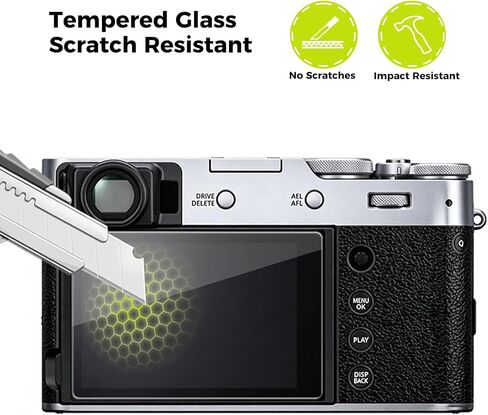 4-Pack for Fujifilm X100VI X100V Camera Screen Protector,0.3mm Ultra-Thin 9H Hardness Tempered Glass, Full Coverage, LCD Display Film, HD Clear, Anti-Scratch, Bubble-Free in Kuwait