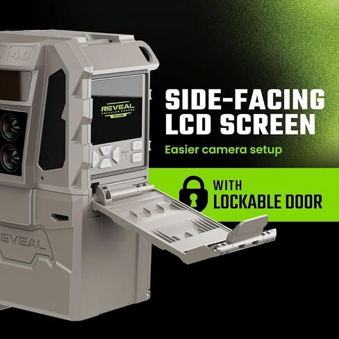 TACTACAM Reveal Pro 4.0 Cellular Trail Camera + Microfiber Cleaning Cloth | Night Vision, Waterproof, Dual Sensors, 4K Photo & 1080p Video, No-Glow/Low-Glow IR, Built-In GPS, Live View LTE Game Camera in Kuwait
