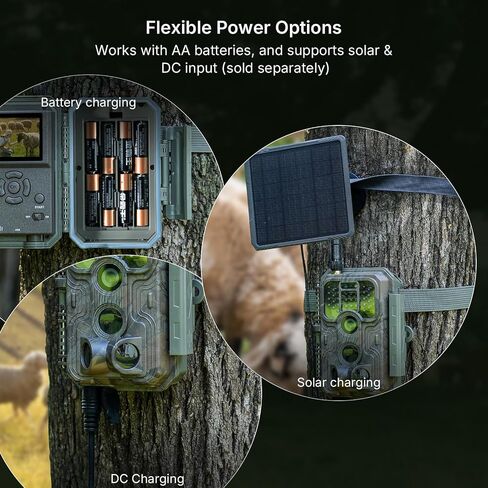 Meidase P200 WiFi Trail Camera, 64MP 1296P Bluetooth Game Camera with No-Glow Night Vision Motion Activated Waterproof, Hunting Deer Camera (App Control, Non-Cellular) in Kuwait