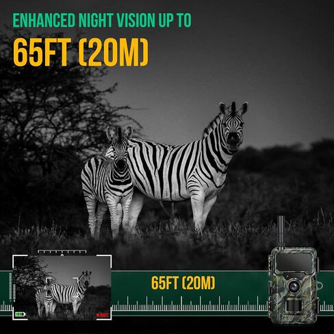 Trail Camera 4G Cellular 2K 48MP, Game Cameras with Night Vision Motion Activated Waterproof,Deer Cams Wildlife Cameras for Backyard Outdoor Wireless (32GB TF Card Included) in Kuwait