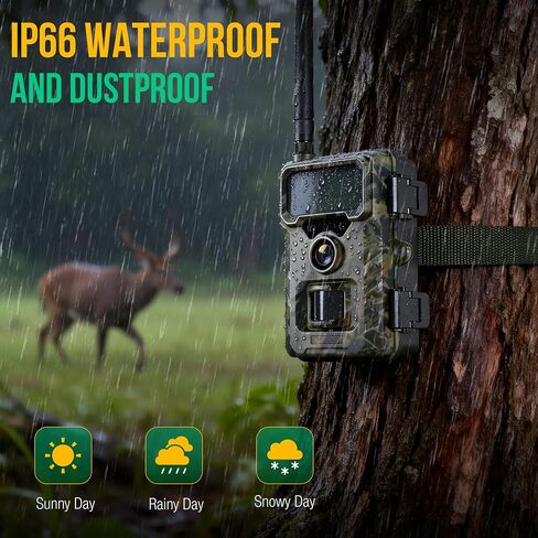 Trail Camera 4G Cellular 2K 48MP, Game Cameras with Night Vision Motion Activated Waterproof,Deer Cams Wildlife Cameras for Backyard Outdoor Wireless (32GB TF Card Included) in Kuwait