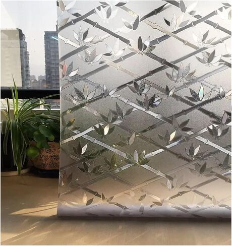 3D Rainbow Window Film Privacy Mosaic Decoration Static Cling Adhesive UV Blocking Heat Control Stained Glass Stickers for Room(Color 3,45X500 CM) in Kuwait