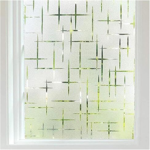 Frosted Window Film Non-Adhesive, Frosting Privacy for Glass Windows, Self Static-Cling Decorative Cling for Home for Room(30x300cm) in Kuwait