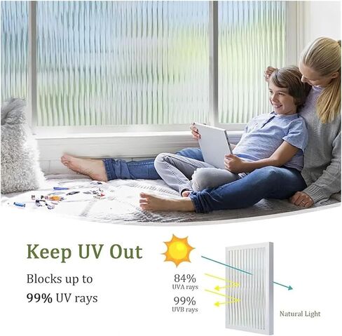 Frosted Window Privacy Film Removable UV Blocking Glass Stickers Static Cling Windows for Room in Kuwait