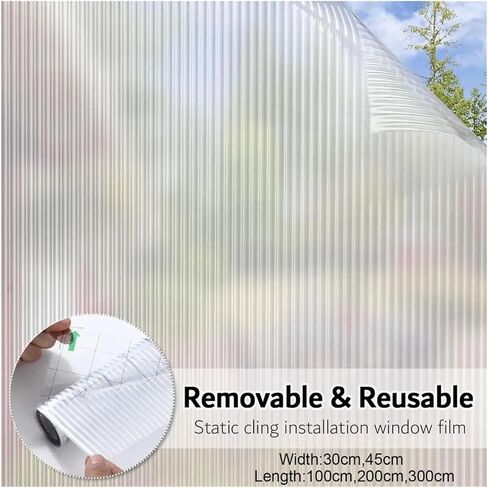 Frosted Window Privacy Film Removable UV Blocking Glass Stickers Static Cling Windows for Room in Kuwait