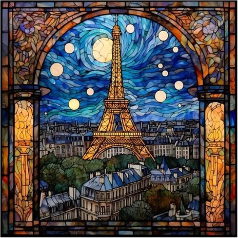 Glass Films,Stained Stickers Static Cling,Frosted Privacy Print Retro Vintage Scenery Window Door Home Decor for Room(Color 03,15.75X15.75 inches) in Kuwait