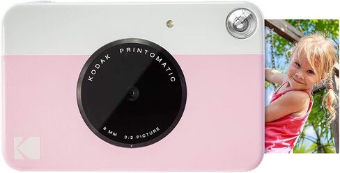 Kodak PRINTOMATIC Digital Instant Print Camera (Pink), Full Color Prints On ZINK 2x3 Sticky-Backed Photo Paper - Print Memories Instantly (Renewed) in Kuwait