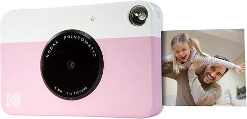 Kodak PRINTOMATIC Digital Instant Print Camera (Pink), Full Color Prints On ZINK 2x3 Sticky-Backed Photo Paper - Print Memories Instantly (Renewed) in Kuwait