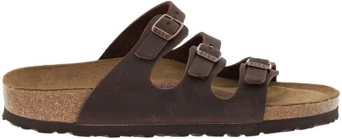 Birkenstock Florida Three Strap Oiled Leather Sandal (Dark Brown, US 11/11.5F & 9/9.5M) in Kuwait