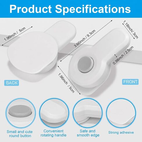 Baby Proofing Toilet Locks, Child Safety Toilet Lock,Toilet Flush Child Safety Lock with Round Button for Toddlers Kids Children,Strong Adhesive Toilet Locks for Bathroom Washroom, (2pcs) in Kuwait