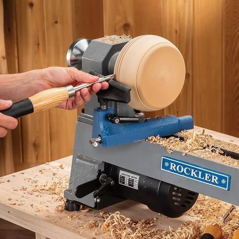 10x18" Mini Lathe Machine - Sturdy Cast-Iron Made Wood Lathes - Adjustable & Secured Woodturning Tools For Small To Medium-size in Kuwait