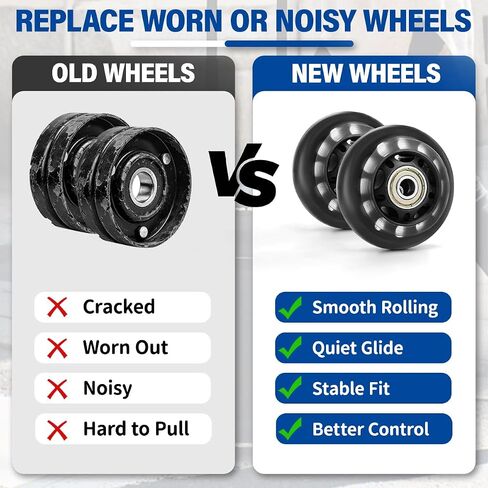 2PCS Replacement Wheels for Pelican Storm iM Series Cases, Heavy Duty Rubber Case Wheels for Pelican Storm iM2500 to iM3410 Cases in Kuwait