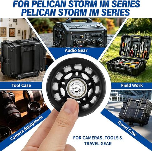 2PCS Replacement Wheels for Pelican Storm iM Series Cases, Heavy Duty Rubber Case Wheels for Pelican Storm iM2500 to iM3410 Cases in Kuwait