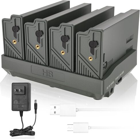 4 Pack New Reveal Rechargeable Battery + Cartridge 4 Port Charger, Compatible with TACTACAM Reveal X Gen 3.0, Pro 3.0,X PRO, X 2.0, X, SK, XB Cellular Trail Camera in Kuwait