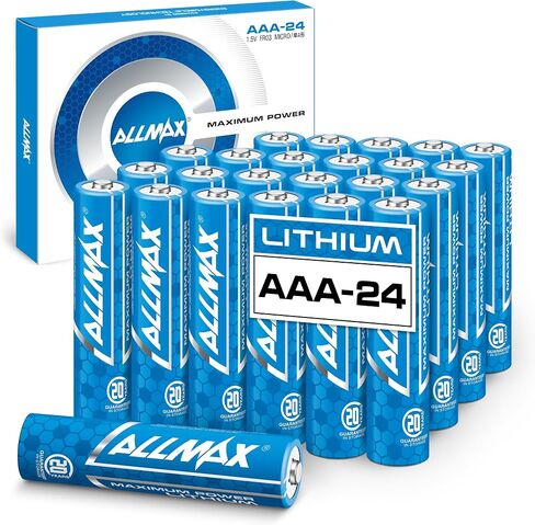 Allmax AA Maximum Power Lithium Batteries (24 Count) – 1.5V | 20-Year Shelf Life • Perfect for Blink Security Cameras • Leakproof • Longest Lasting • Ultimate Performance in Saudi Arabia