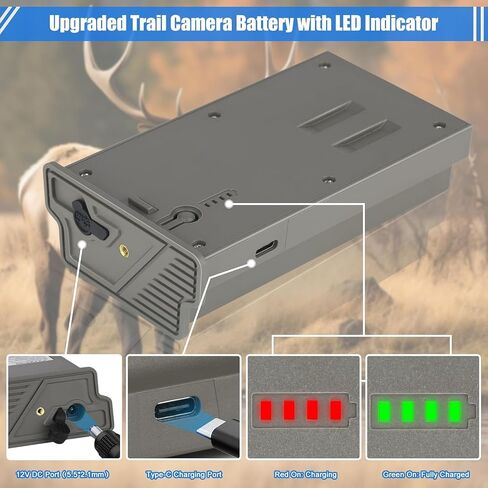 4 Pack New Reveal Rechargeable Battery + Cartridge 4 Port Charger, Compatible with TACTACAM Reveal X Gen 3.0, Pro 3.0,X PRO, X 2.0, X, SK, XB Cellular Trail Camera in Kuwait